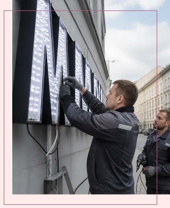 Изготовление и монтаж светодиодных LED вывесок в Аксае