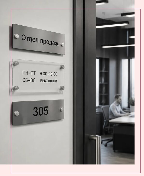 Офисные таблички на дверь в Аксае по цене от 4977 р. | Аванза-Акс